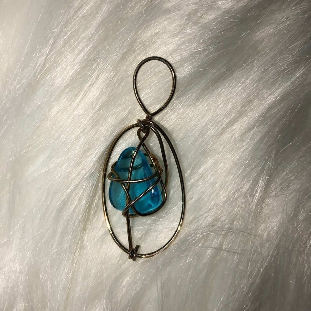 Gold & blue pendant